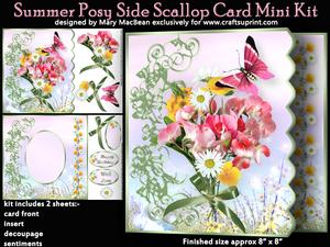 Summer Posy Side Scallop Card Mini Kit