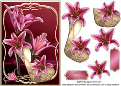 Lily Shoe Decoupage Card