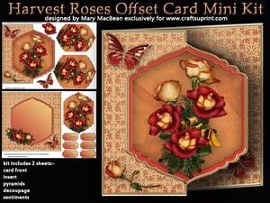 Harvest Roses Offset Card Mini Kit