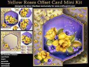 Yellow Roses Offset Card Mini Kit