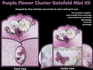 Purple Flower Cluster Gatefold Mini Kit