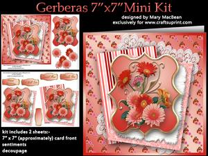 Gerberas 7" x 7" Mini Kit