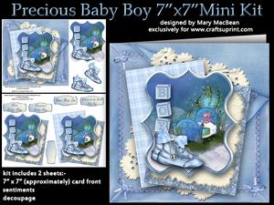 Precious Baby Boy 7" x 7" Mini Kit