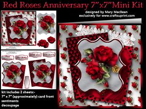 Red Roses Anniversary 7" x 7" Mini Kit