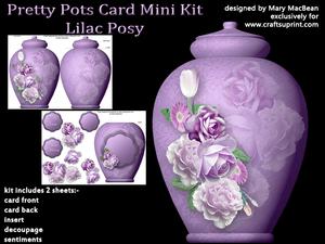 Pretty Pots Card Mini Kit - Lilac Posy