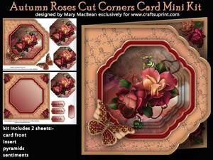 Autumn Roses Cut Corners Card Mini Kit