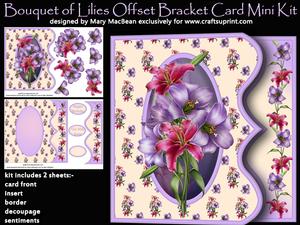 Bouquet of Lilies Offset Bracket Card Mini Kit
