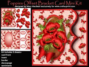 Poppies Offset Bracket Card Mini Kit