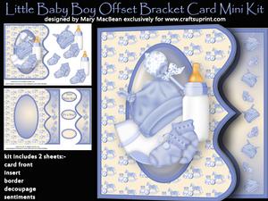 Little Baby Boy Offset Bracket Card Mini Kit