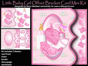 Little Baby Girl Offset Bracket Card Mini Kit