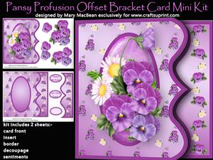 Pansy Profusion Offset Bracket Card Mini Kit
