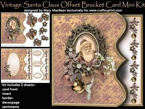 Vintage Santa Claus Offset Bracket Card Mini Kit