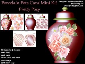 Porcelain Pots Card Mini Kit - Pretty Posy