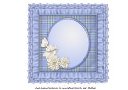 Tartan Frilly Cushion Card Insert