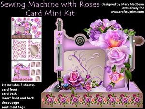 Sewing Machine with Roses Mini Kit