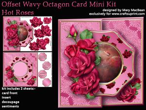 Offset Wavy Octagon Mini Kit - Hot Roses