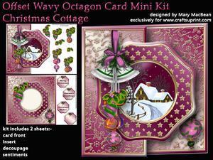 Offset Wavy Octagon Mini Kit - Christmas Cottage