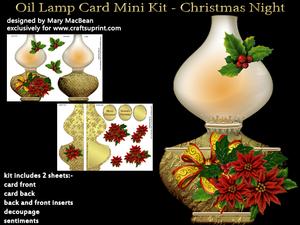 Oil Lamp Card Mini Kit - Christmas Night