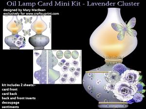 Oil Lamp Card Mini Kit - Lavender Cluster