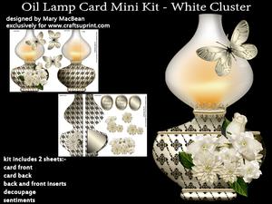Oil Lamp Card Mini Kit - White Cluster