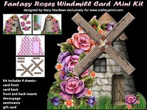 Fantasy Roses Windmill Card Mini Kit