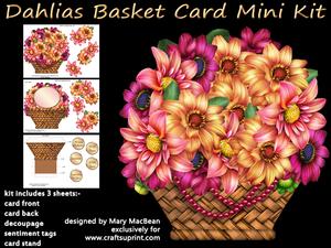 Dahlias Basket Card Mini Kit