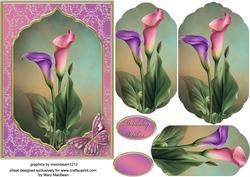 Lovely Lilies Fancy Pyramid Card