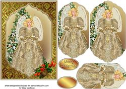 Christmas Angel Fancy Pyramid Card