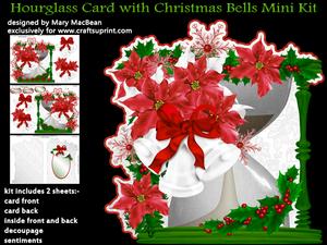Hourglass Card with Christmas Bells Mini Kit