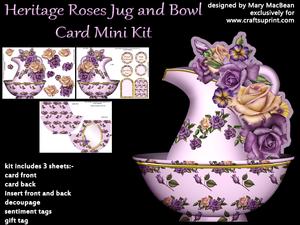 Heritage Roses Jug and Bowl Mini Kit