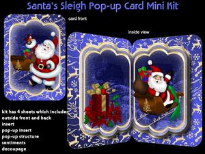 Santa's Sleigh Pop-up Card Mini Kit