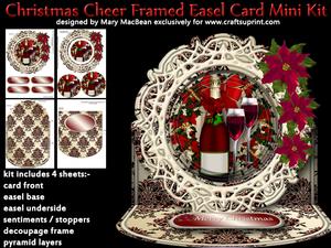 Christmas Cheer Framed Easel Card Mini Kit