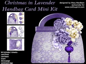 Christmas in Lavender Handbag Card Mini Kit