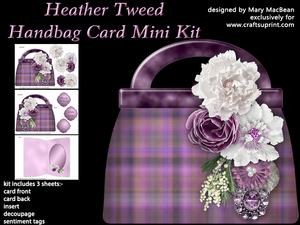 Heather Tweed Handbag Card Mini Kit