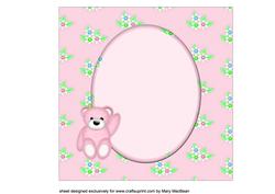 Baby Girl Pocket Card Insert