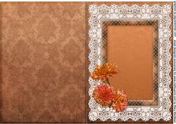 Lacy Lovelies A5 - Bronze Chrysanthemums Insert