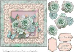 Lacy Lovelies 7" x 7" - Shabby Posy