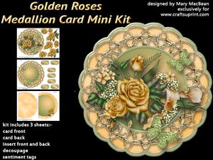 Golden Roses Medallion Card Mini Kit