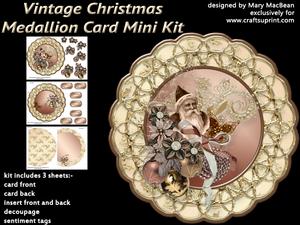 Vintage Christmas Medallion Card Mini Kit