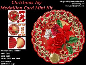 Christmas Joy Medallion Card Mini Kit