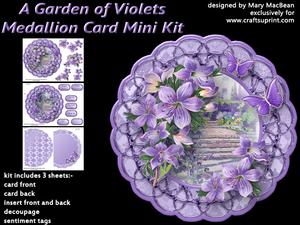 A Garden of Violets Medallion Card Mini Kit