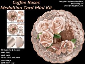 Coffee Roses Medallion Card Mini Kit