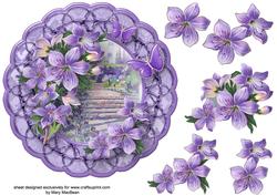 A Garden of Violets Medallion Card Front
