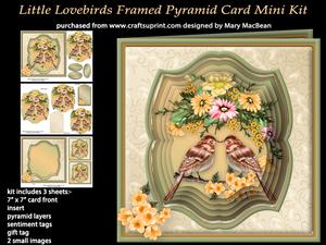 Little Lovebirds Framed Pyramid Card Mini Kit