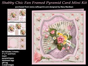 Shabby Chic Fan Framed Pyramid Card Mini Kit