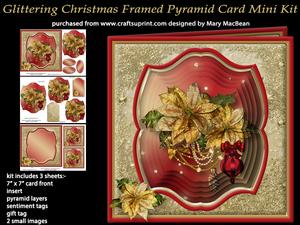 Glittering Christmas Framed Pyramid Card Mini Kit