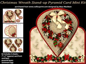 Christmas Wreath Stand-up Pyramid Card Mini Kit