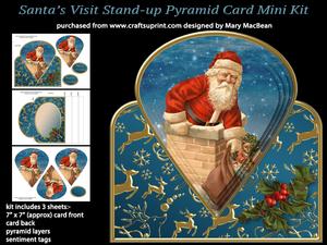 Santa's Visit Stand-up Pyramid Card Mini Kit