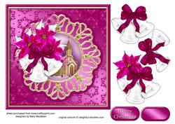 The Bells Ring Out Decoupage Card Front