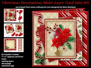 Christmas Decorations Multi-layer Card Mini Kit